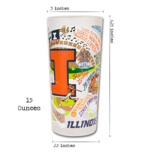 Load image into Gallery viewer, Illinois, University of Collegiate Drinking Glass Glass catstudio