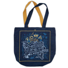 Load image into Gallery viewer, Iowa Denim Tote Bag Denim Tote Bag catstudio