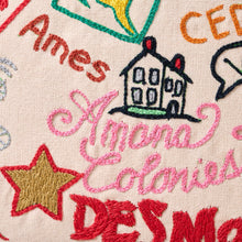 Load image into Gallery viewer, Iowa Hand-Embroidered Pillow Pillow catstudio