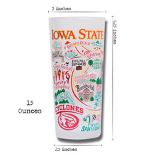 Load image into Gallery viewer, Iowa State University Collegiate Drinking Glass Glass catstudio