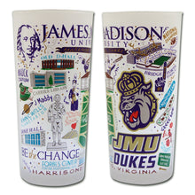 Load image into Gallery viewer, James Madison University Collegiate Drinking Glass Glass catstudio