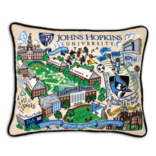 Load image into Gallery viewer, Johns Hopkins University Collegiate Embroidered Pillow Pillow catstudio
