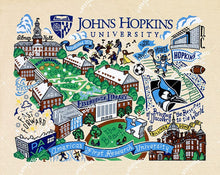 Load image into Gallery viewer, Johns Hopkins University Collegiate Fine Art Print Art Print catstudio