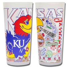 Load image into Gallery viewer, Kansas, University of Collegiate Drinking Glass Glass catstudio