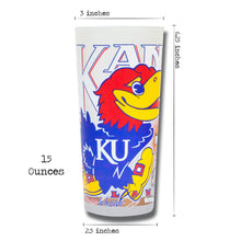 Load image into Gallery viewer, Kansas, University of Collegiate Drinking Glass Glass catstudio
