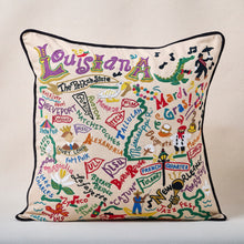 Load image into Gallery viewer, Louisiana Hand-Embroidered Pillow Pillow catstudio