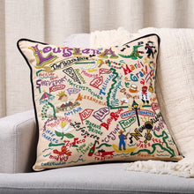 Load image into Gallery viewer, Louisiana Hand-Embroidered Pillow Pillow catstudio