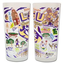 Load image into Gallery viewer, Louisiana State University (LSU) Collegiate Drinking Glass Glass catstudio