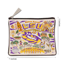 Load image into Gallery viewer, Louisiana State University (LSU) Collegiate Zip Pouch Pouch catstudio