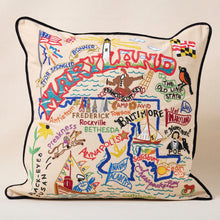 Load image into Gallery viewer, Maryland Hand-Embroidered Pillow Pillow catstudio