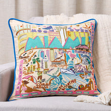 Load image into Gallery viewer, Miami Hand-Embroidered Pillow Pillow catstudio