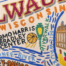 Load image into Gallery viewer, Milwaukee Hand-Embroidered Pillow Pillow catstudio