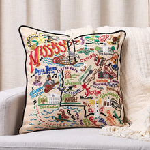 Load image into Gallery viewer, Mississippi Hand-Embroidered Pillow Pillow catstudio