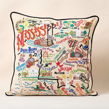 Load image into Gallery viewer, Mississippi Hand-Embroidered Pillow Pillow catstudio