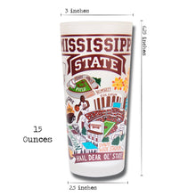 Load image into Gallery viewer, Mississippi State University Collegiate Drinking Glass Glass catstudio