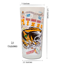 Load image into Gallery viewer, Missouri, University of (Mizzou) Collegiate Drinking Glass Glass catstudio