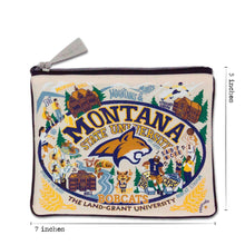 Load image into Gallery viewer, Montana State University Collegiate Zip Pouch Pouch catstudio