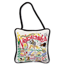 Load image into Gallery viewer, Nebraska woven Mini Pillow Ornament by catstudio