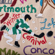 Load image into Gallery viewer, New Hampshire Hand-Embroidered Pillow Pillow catstudio