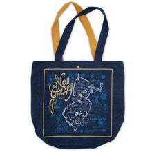 Load image into Gallery viewer, New Jersey Denim Tote Bag Denim Tote Bag catstudio