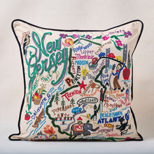 Load image into Gallery viewer, New Jersey Hand-Embroidered Pillow Pillow catstudio