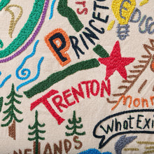 Load image into Gallery viewer, New Jersey Hand-Embroidered Pillow Pillow catstudio