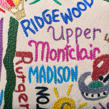 Load image into Gallery viewer, New Jersey Hand-Embroidered Pillow Pillow catstudio