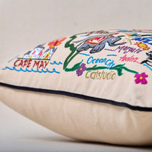 Load image into Gallery viewer, New Jersey Hand-Embroidered Pillow Pillow catstudio