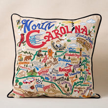 Load image into Gallery viewer, North Carolina Hand-Embroidered Pillow Pillow catstudio