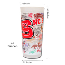 Load image into Gallery viewer, North Carolina State University Collegiate Drinking Glass Glass catstudio