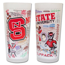 Load image into Gallery viewer, North Carolina State University Collegiate Drinking Glass Glass catstudio