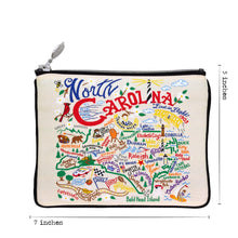 Load image into Gallery viewer, North Carolina Zip Pouch - Natural Pouch catstudio