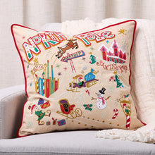 Load image into Gallery viewer, North Pole 1 Hand-Embroidered Pillow Pillow catstudio
