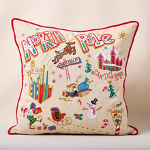 Load image into Gallery viewer, North Pole 1 Hand-Embroidered Pillow Pillow catstudio