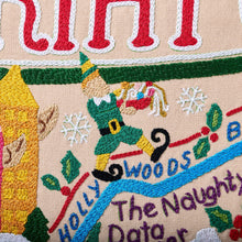 Load image into Gallery viewer, North Pole City Hand-Embroidered Pillow Pillow catstudio