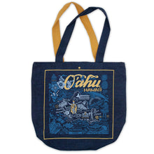 Load image into Gallery viewer, Oahu Denim Tote Bag Denim Tote Bag catstudio