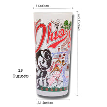 Load image into Gallery viewer, Ohio State University Collegiate Drinking Glass Glass catstudio