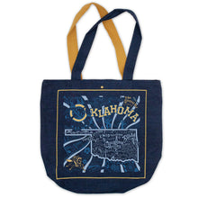 Load image into Gallery viewer, Oklahoma Denim Tote Bag Denim Tote Bag catstudio