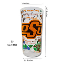 Load image into Gallery viewer, Oklahoma State University Collegiate Drinking Glass Glass catstudio