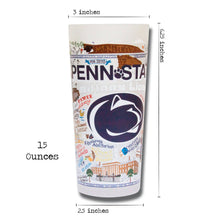 Load image into Gallery viewer, Penn State University Collegiate Drinking Glass Glass catstudio