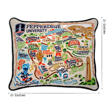 Load image into Gallery viewer, Pepperdine University Collegiate Embroidered Pillow Pillow catstudio