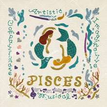 Load image into Gallery viewer, Pisces Astrology Fine Art Print - 8x8 Art Print catstudio