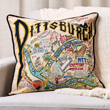 Load image into Gallery viewer, Pittsburgh Hand-Embroidered Pillow Pillow catstudio