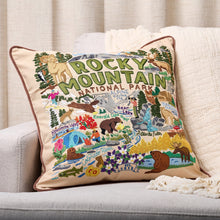 Load image into Gallery viewer, Rocky Mountain National Park Hand-Embroidered Pillow Pillow catstudio