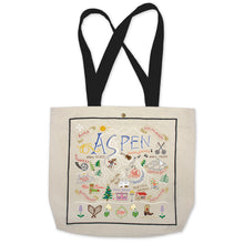Load image into Gallery viewer, Ski Aspen Tote Bag Canvas Tote Bag catstudio