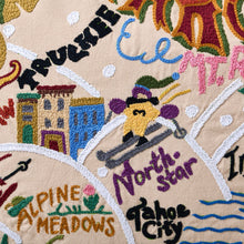 Load image into Gallery viewer, Ski Tahoe Hand-Embroidered Pillow Pillow catstudio