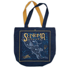 Load image into Gallery viewer, Sonoma County Denim Tote Bag Denim Tote Bag catstudio