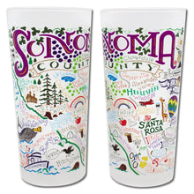 Load image into Gallery viewer, Sonoma County Drinking Glass Glass catstudio