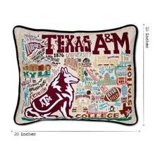 Load image into Gallery viewer, Texas A&M University Collegiate Embroidered Pillow Pillow catstudio