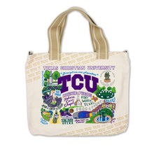 Load image into Gallery viewer, Texas Christian University Collegiate Tote Bag Tote Bag catstudio